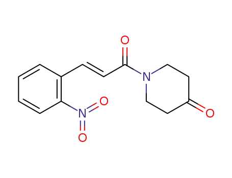 Molecular Structure of 1190967-31-7 ((E)-1-(3-(2-nitrophenyl)acryloyl)piperidin-4-one)
