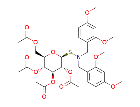 N,N-bis(2,4-dimethoxybenzyl)-1-S-(2,3,4,6-tetra-O-acetyl)-D-glucopyranosylsulfenamide