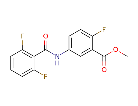 Molecular Structure of 1160624-41-8 (methyl 5-(((2,6-difluorophenyl)carbonyl)amino)-2-fluorobenzoate)