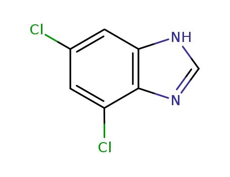 Molecular Structure of 82326-55-4 (1H-Benzimidazole,4,6-dichloro-(9CI))