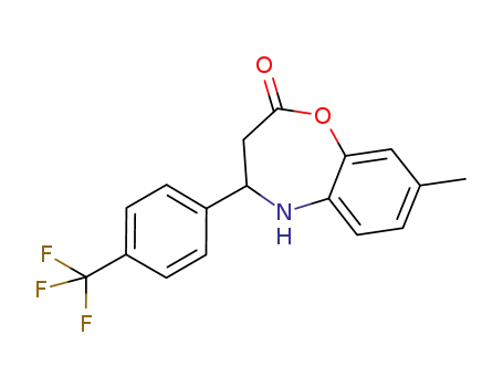 4-(4-(trifluoromethyl)phenyl)-4,5-dihydro-8-methylbenzo[b][1,4]oxazepin-2(3H)-one