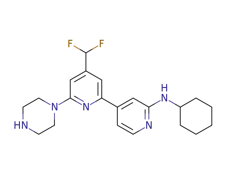 cyclohexyl-(4-difluoromethyl-6-piperazin-1-yl[2,4']bipyridinyl-2'-yl)amine