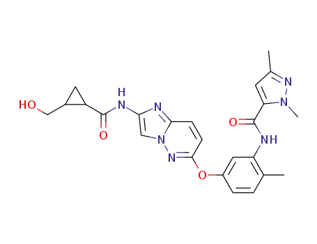 N-(5-{[2-({[2-(hydroxymethyl)cyclopropyl]carbonyl}amino)imidazo[1,2-b]pyridazin-6-yl]oxy}-2-methylphenyl)-1,3-dimethyl-1H-pyrazole-5-carboxamide