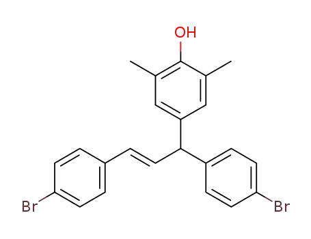 Molecular Structure of 1044744-31-1 ((E)-4-(1,3-bis(4-bromophenyl)allyl)-2,6-dimethylphenol)