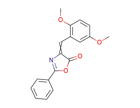 Molecular Structure of 1193580-91-4 (4-(2,5-dimethoxybenzylidene)-2-phenyl-1,3-oxazol-5(4H)-one)