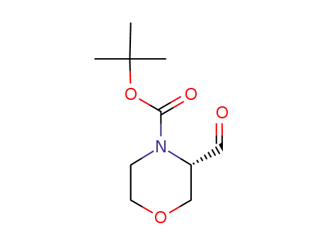 Molecular Structure of 218594-01-5 (3-(2-OXO-ETHYL)-MORPHOLINE-4-CARBOXYLIC ACID TERT-BUTYL ESTER)