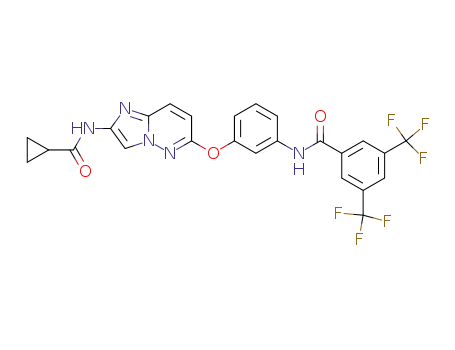 N-[3-({2-[(cyclopropylcarbonyl)amino]imidazo[1,2-b]pyridazin-6-yl}oxy)phenyl]-3,5-bis(trifluoromethyl)benzamide