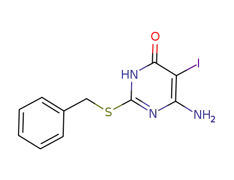 6-amino-2-(benzylthio)-5-iodopyrimidin-4(3H)-one