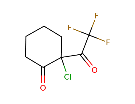 Molecular Structure of 1190130-76-7 (2-chloro-2-(trifluoroacetyl)cyclohexanone)