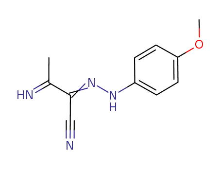 Molecular Structure of 5110-99-6 (Butanenitrile, 3-imino-2-[(4-methoxyphenyl)hydrazono]-)