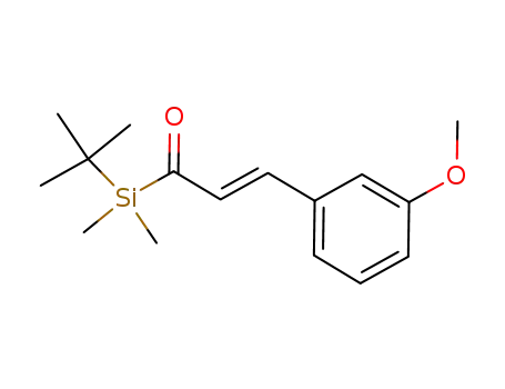 Molecular Structure of 1204324-78-6 ((E)-1-(tert-butyldimethylsilyl)-3-(3-methoxyphenyl)prop-2-en-1-one)
