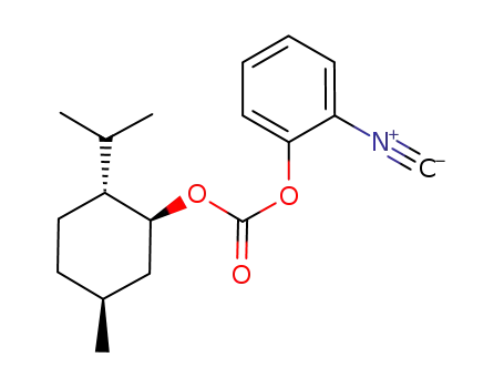 Molecular Structure of 1158181-10-2 (2-isocyanophenyl (1S,2R,5S)-2-isopropyl-5-methylcyclohexyl carbonate)