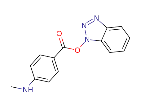 Molecular Structure of 890402-74-1 (4-(methylamino)benzoic acid benzotriazol-1-yl ester)