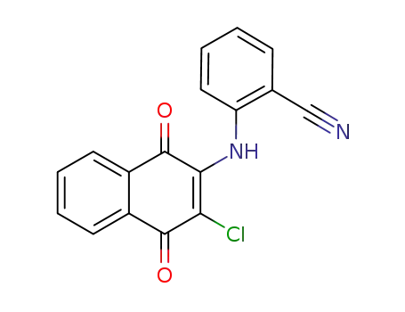 2-[(3-chloro-1,4-dioxo-1,4-dihydronaphthalen-2-yl)amino]benzonitrile