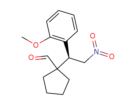 Molecular Structure of 1198362-14-9 ((R)-1-[1-(2-methoxyphenyl)-2-nitroethyl]cyclopentanecarbaldehyde)