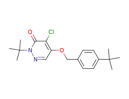 Molecular Structure of 88094-35-3 (3(2H)-Pyridazinone,4-chloro-2-(1,1-dimethylethyl)-5-[[4-(1,1-dimethylethyl)phenyl]methoxy]-)