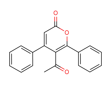 Molecular Structure of 1138339-89-5 (5-acetyl-4,6-diphenyl-2H-pyran-2-one)
