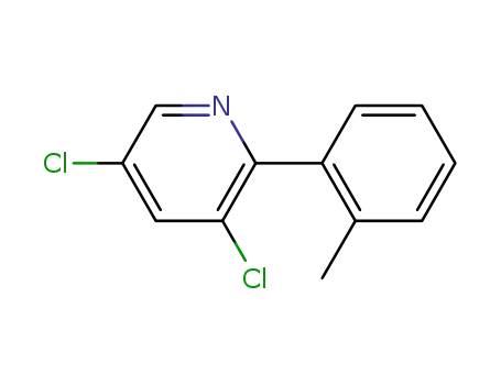 Molecular Structure of 1204385-80-7 (3,5-dichloro-2-o-tolylpyridine)