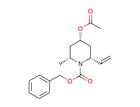 (-)-benzyl (2R,4S,6R)-4-(acetyloxy)-2-methyl-6-vinylpiperidine-1-carboxylate