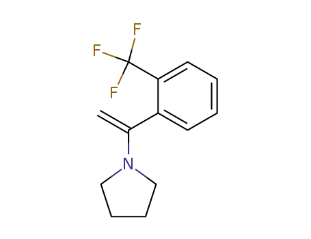 Molecular Structure of 237436-26-9 (Pyrrolidine, 1-[1-[2-(trifluoromethyl)phenyl]ethenyl]-)