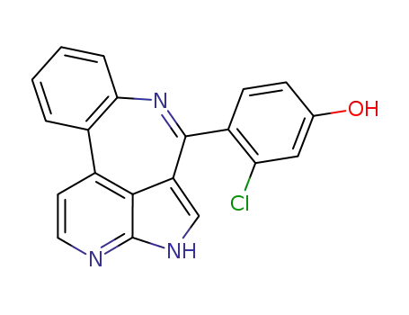 Molecular Structure of 1036241-36-7 (Phenol, 3-chloro-4-(4H-3,4,7-triazadibenz[cd,f]azulen-6-yl)-)
