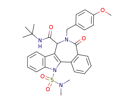 N-(tert-butyl)-12-(dimethylsulfamoyl)-6-(4-methoxybenzyl)-5-oxo-5,6,7,12-tetrahydroindolo[3,2-d][2]benzazepine-7-carboxamide