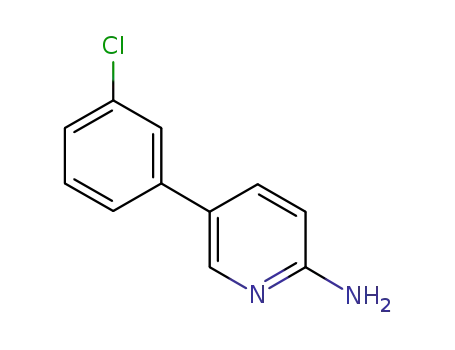 Molecular Structure of 893738-14-2 (5-(3-Chlorophenyl)-2-pyridinamine)