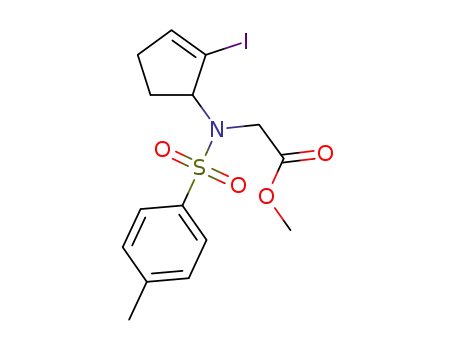 methyl 2-(N-(2-iodocyclopent-2-enyl)-N-tosylamino)acetate