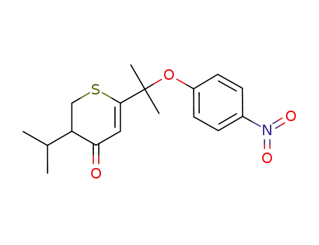 2,3-dihydro-3-isopropyl-6-(dimethyl(p-nitrophenoxy)methyl)-thiopyran-4-one