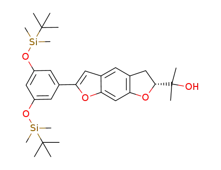 (R)-2-{6-[3,5-bis-(tert-butyl-dimethylsilanyloxy)-phenyl]-2,3,5,6-tetrahydrobenzo[1,2-b;5,4-b']difuran-2-yl}-propa-2-ol