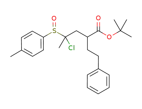 tert-butyl 4-chloro-2-(2-phenylethyl)-4-(p-tolylsulfinyl)pentanoate