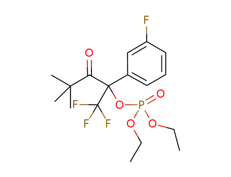 Molecular Structure of 1123496-06-9 (diethyl 1,1,1-trifluoro-2-(3-fluorophenyl)-4,4-dimethyl-3-oxopentan-2-yl phosphate)