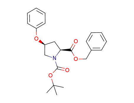 Molecular Structure of 221050-87-9 (N-Boc-cis-4-phenoxy-L-proline benzyl ester)