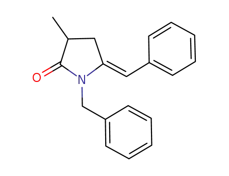 Molecular Structure of 1201921-07-4 ((5E)-1-benzyl-5-benzylidene-3-methylpyrrolidin-2-one)