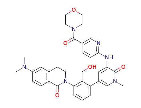 6-(dimethylamino)-2-(2-(hydroxymethyl)-3-(1-methyl-5-(5-(morpholine-4-carbonyl)pyridin-2-ylamino)-6-oxo-1,6-dihydropyridin-3-yl)phenyl)-3,4-dihydroisoquinolin-1(2H)-one