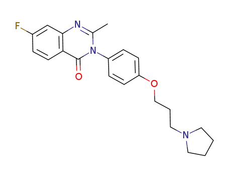 7-fluoro-2-methyl-3-(4-{[3-(1-pyrrolidinyl)propyl]oxy}phenyl)-4(3H)-quinazolinone