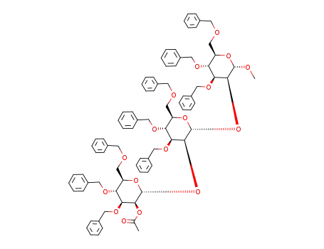 methyl 2-O-acetyl-3,4,6-tri-O-benzyl-α-D-mannopyranosyl-(1→2)-3,4,6-tri-O-benzyl-α-D-mannopyranosyl-(1→2)-3,4,6-tri-O-benzyl-α-D-mannopyranoside