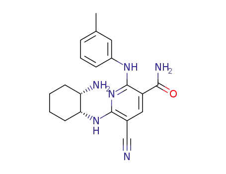 6-{[(1R,2S)-2-aminocyclohexyl]amino}-5-cyano-2-(3-methylanilino)pyridine-3-carboxamide