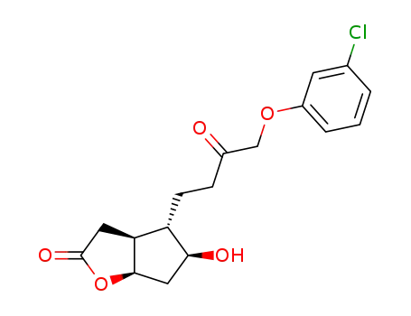 (3aα,3bβ,6R*,7aα,8aα)-4-(4-(3-chlorophenoxy)-3-oxobutyl)-5-hydroxyhexahydro-2H-cyclopenta[b]furan-2-one