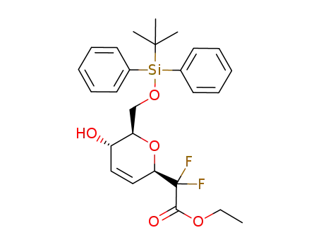 ethyl 2-(6-O-(tert-butyldiphenylsilyl)-2,3-dideoxy-β-D-erythro-hex-2-enopyranosyl)-2,2-difluoroacetate