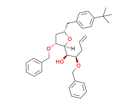 (1R,2R)-2-(benzyloxy)-1-[(2S,3R,5S)-3-(benzyloxy)-5-(4-tertbutylbenzyl)tetrahydrofuran-2-yl]pent-4-en-1-ol