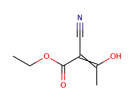 Molecular Structure of 87853-82-5 (2-Butenoicacid, 2-cyano-3-hydroxy-, ethyl ester)