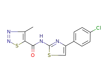 (4-methyl-1,2,3-thiadiazole-5-carbonyl)-(4'-(4''-chlorophenyl)-1',3'-thiazole-2')-amine