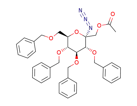 ((2S,3R,4S,5R,6R)-2-azido-3,4,5-tris(benzyloxy)-6-(benzyloxymethyl)tetrahydro-2H-pyran-2-yl)methyl acetate