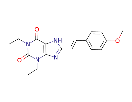 (E)-8-[2-(4-methoxyphenyl)vinyl]-1,3-diethyl-3,7-dihydropurine-2,6-dione