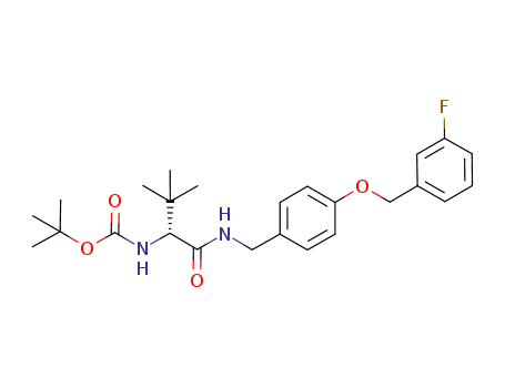 (R)-N-4'-((3''-fluoro)benzyloxy)benzyl 2-N-(tert-butoxycarbonyl)amino-3,3-dimethylbutanamide