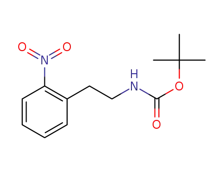 Molecular Structure of 180147-33-5 ([2-(2-nitrophenyl)ethyl]carbamic acid tert-butyl ester)