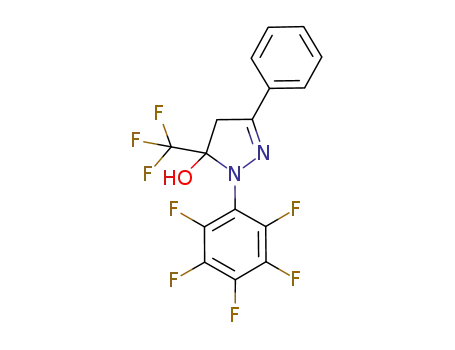 1-(pentafluorophenyl)-3-phenyl-5-(trifluoromethyl)-4,5-dihydro-5-hydroxy-1H-pyrazole