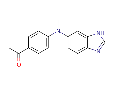 Molecular Structure of 1248590-89-7 (1-(4-((1H-benzo[d]imidazol-6-yl)(methyl)amino)phenyl)ethanone)