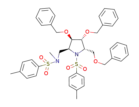 (2S,3R,4R,5S)-2-(N-methyl-N-p-toluenesulfonyl)aminomethyl-3,4-dibenzyloxy-5-benzyloxymethyl-1N-(p-tolenesulfonyl)pyrrolidine